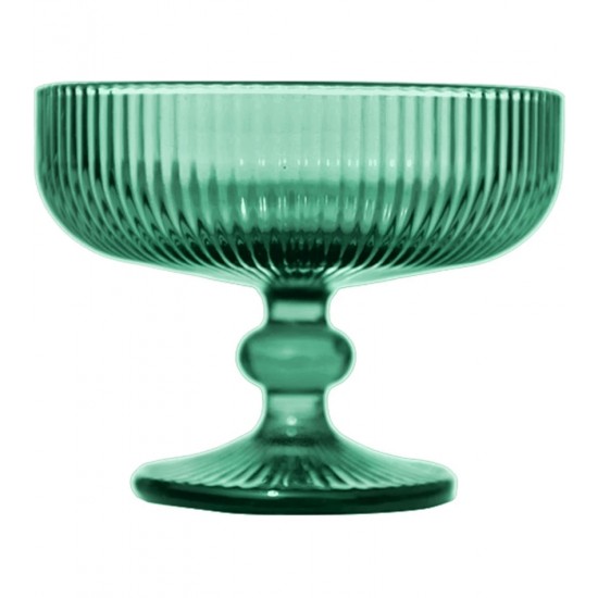 Taça 310ml Para Sobremesa 10,8cm De Altura Cameratta Em Vidro Cor Verde